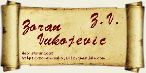 Zoran Vukojević vizit kartica